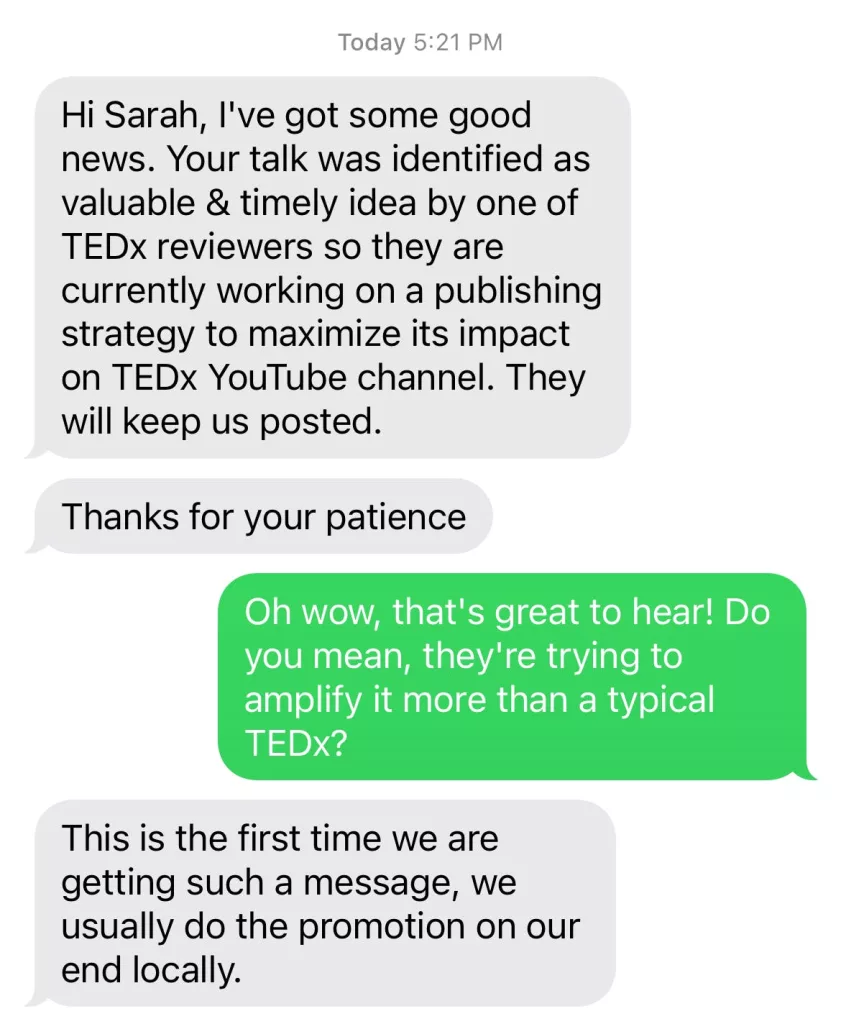 Sarah Aviram › My TEDx Journey ›